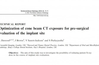 Optimization of cone beam CT exposure for pre-surgical evaluation of ...